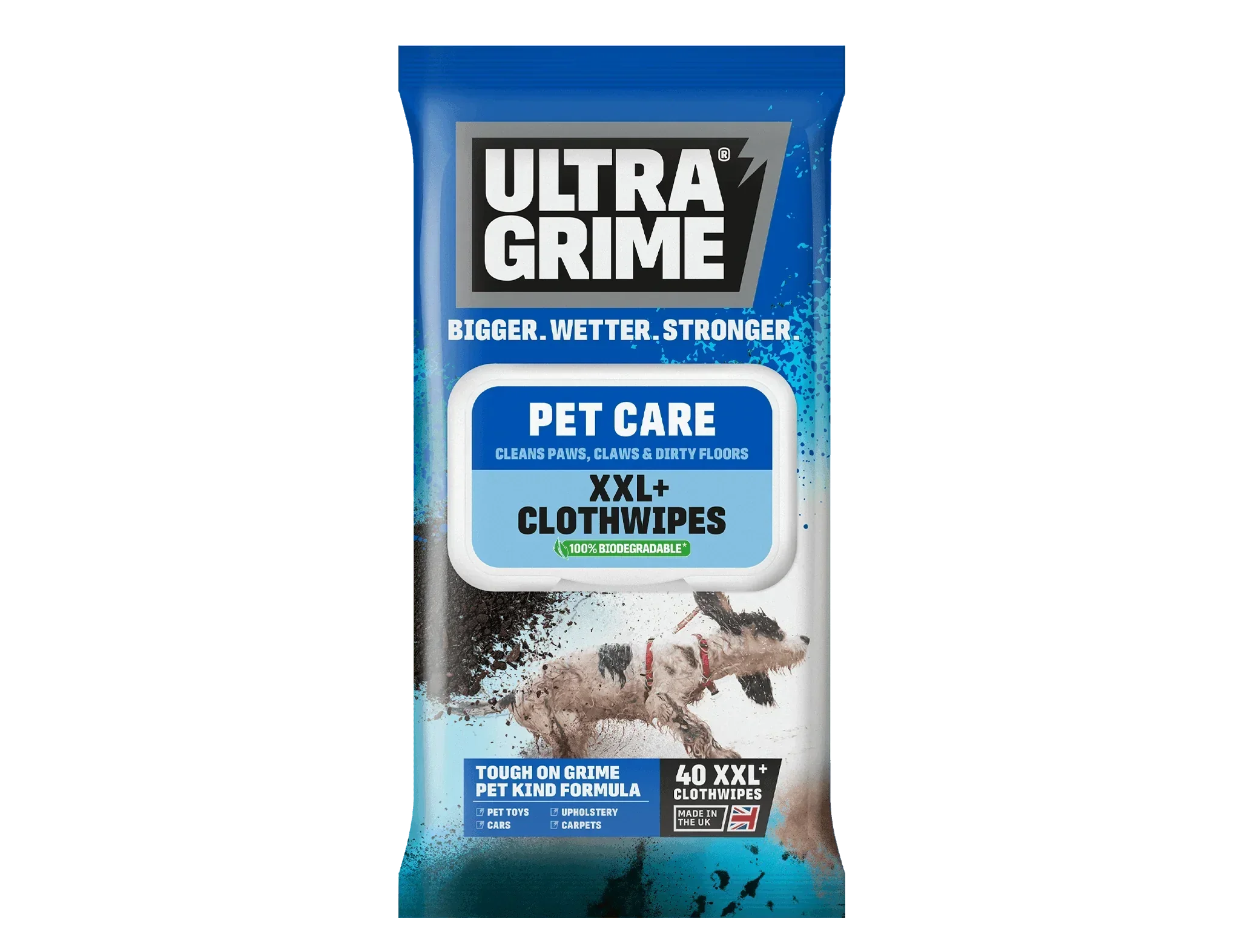 UltraGrime XXL Pet Care Clothwipes 40pk