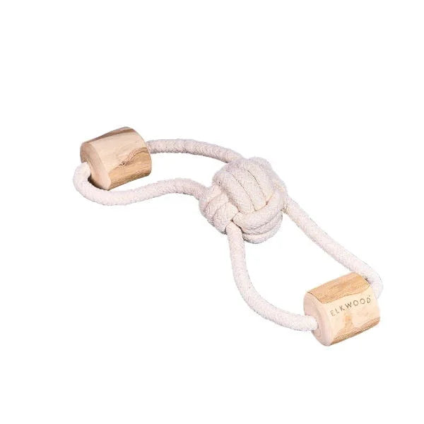 Coffee Wood Knot Dumbell Toy