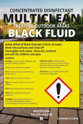 Concentrated Disinfectant Multiclean for Treating Outdoor Areas - Black Fluid 10 Litre