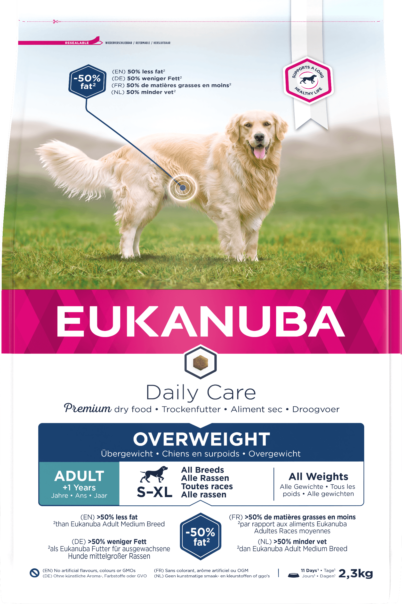 Eukanuba Daily Care Overweight Adult Dry Dog Food - Chicken 2.3kg