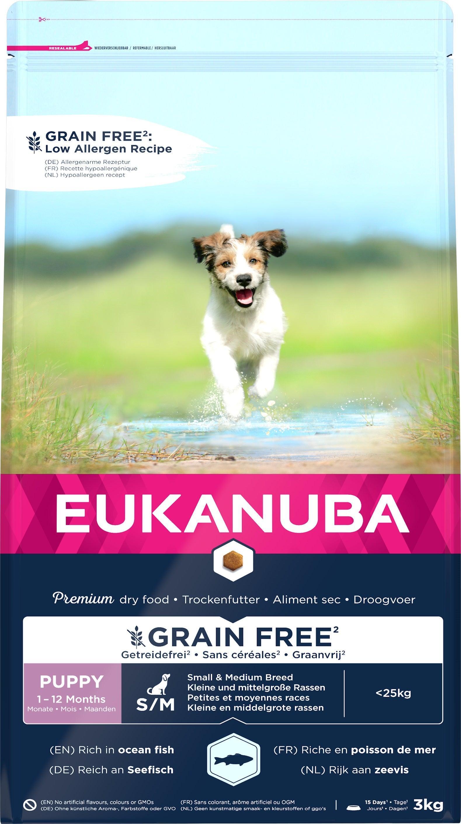 Eukanuba Grain Free - Ocean Fish - Puppy Small/Medium 3kg