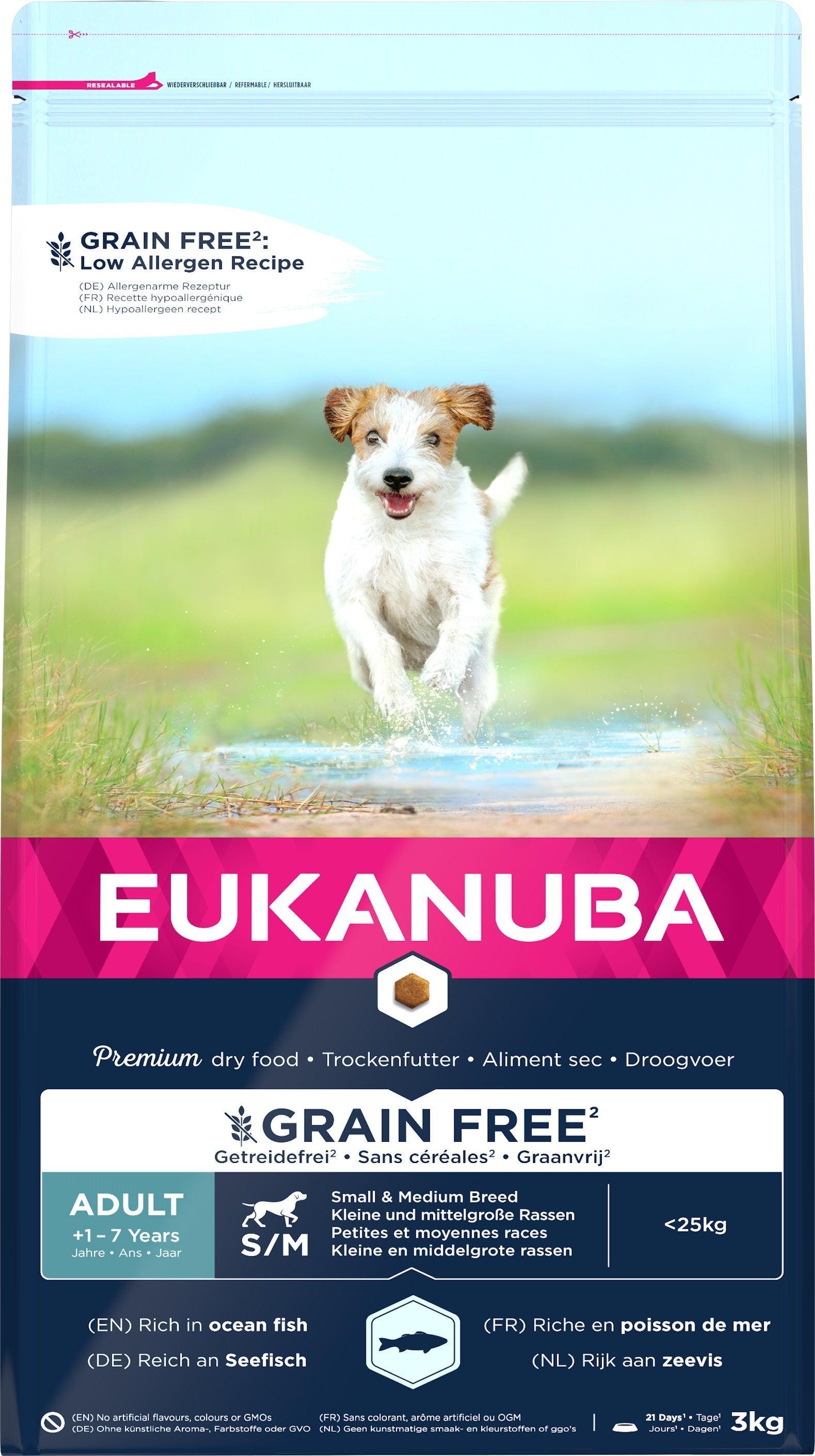 Eukanuba Grain Free - Ocean Fish - Adult Small/Medium 3kg
