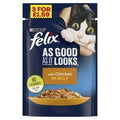FELIX AS GOOD AS IT LOOKS Chicken in Jelly 3 for £1.59