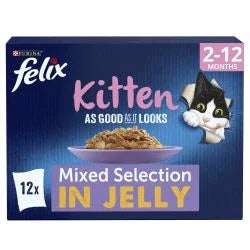 Felix As Good As It Looks Kitten Fish Selection in Jelly 48 Pack