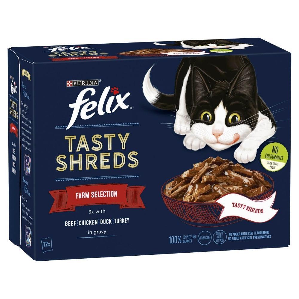 Felix Pouches Tasty Shreds Farm Selection in Gravy 80g