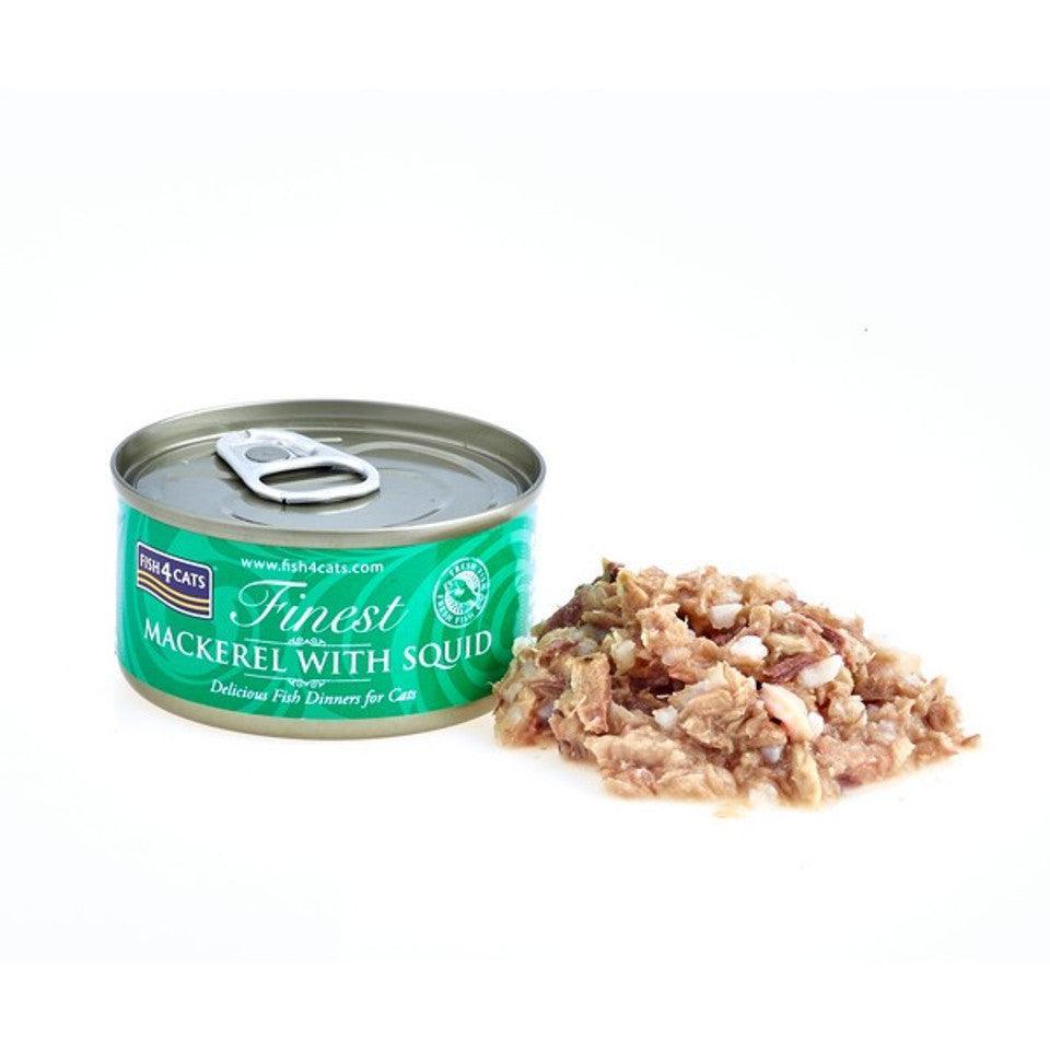 Fish4Cats Finest Mackerel With Squid BUY 9 GET 1 FREE! 70g x 10