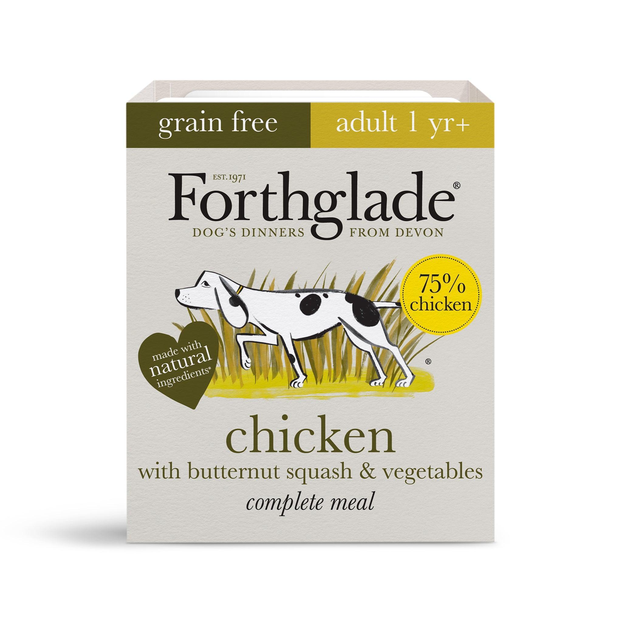 Forthglade Adult Complete Grain Free Chicken Trays 395g
