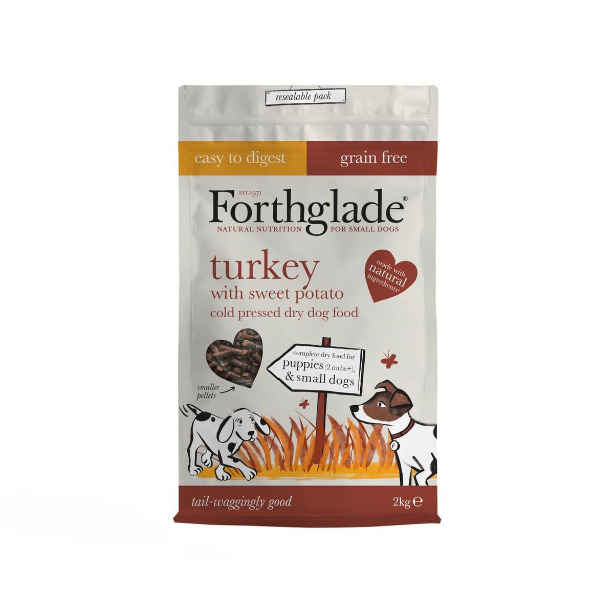 Forthglade Adult Small Dog Cold Pressed Grain Free Turkey with Sweet Potato 2kg