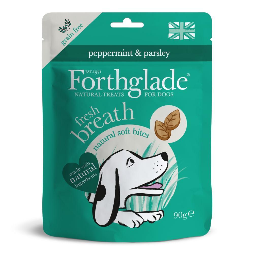 Forthglade Natural Soft Bites Fresh Breath Grain Free Peppermint & Parsley Treats 90g
