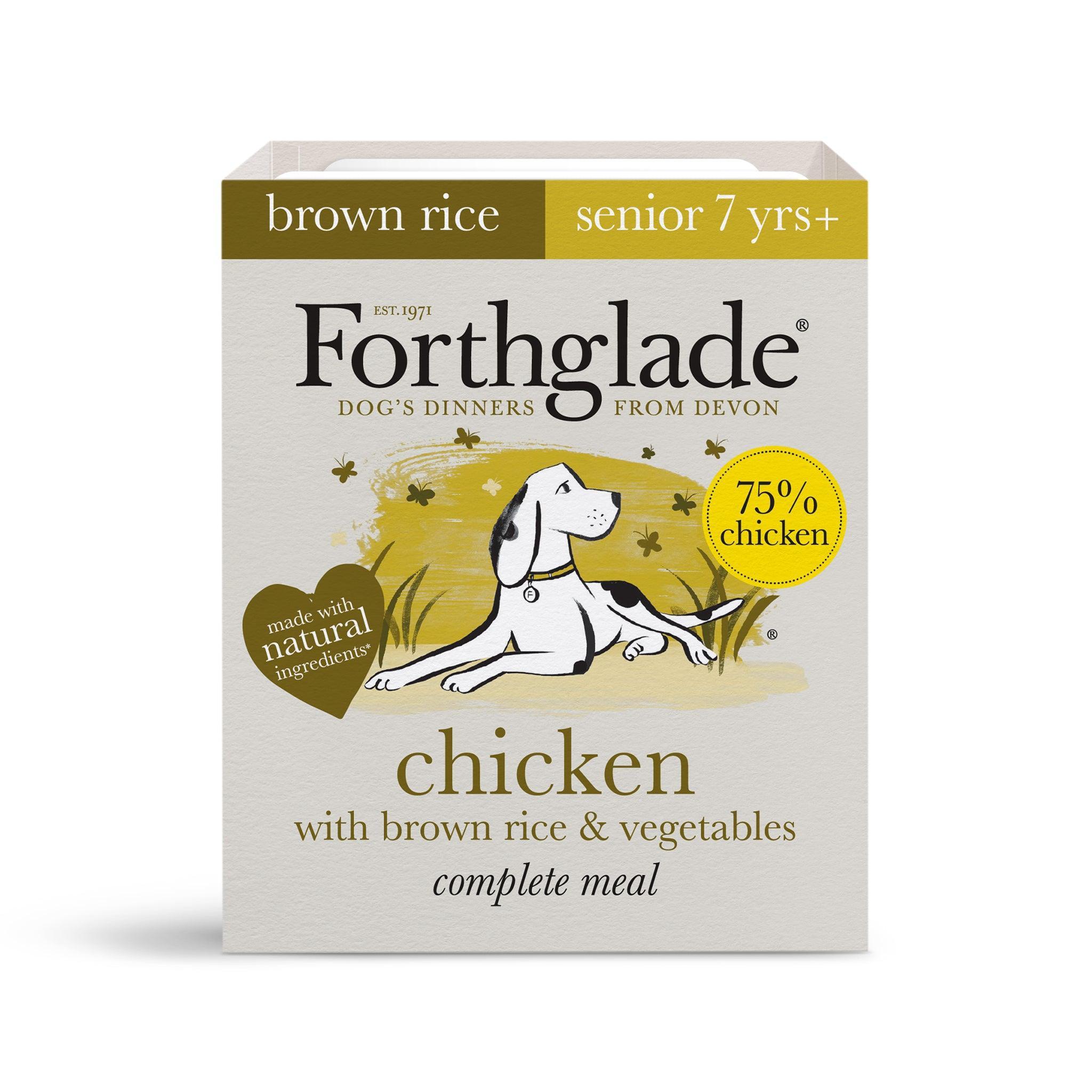 Forthglade Senior Complete Chicken with Brown Rice & Veg Trays 395g