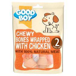 Good Boy Bones Wrapped with Chicken Large, 2pk