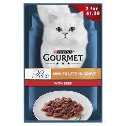 Gourmet Perle Beef Mini Fillets In Gravy Wet Cat Food 26 Pack