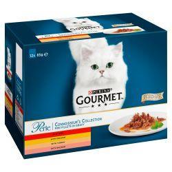 Gourmet Perle Connoisseurs Collection (Beef, Chicken, Rabbit, Salmon), 85g