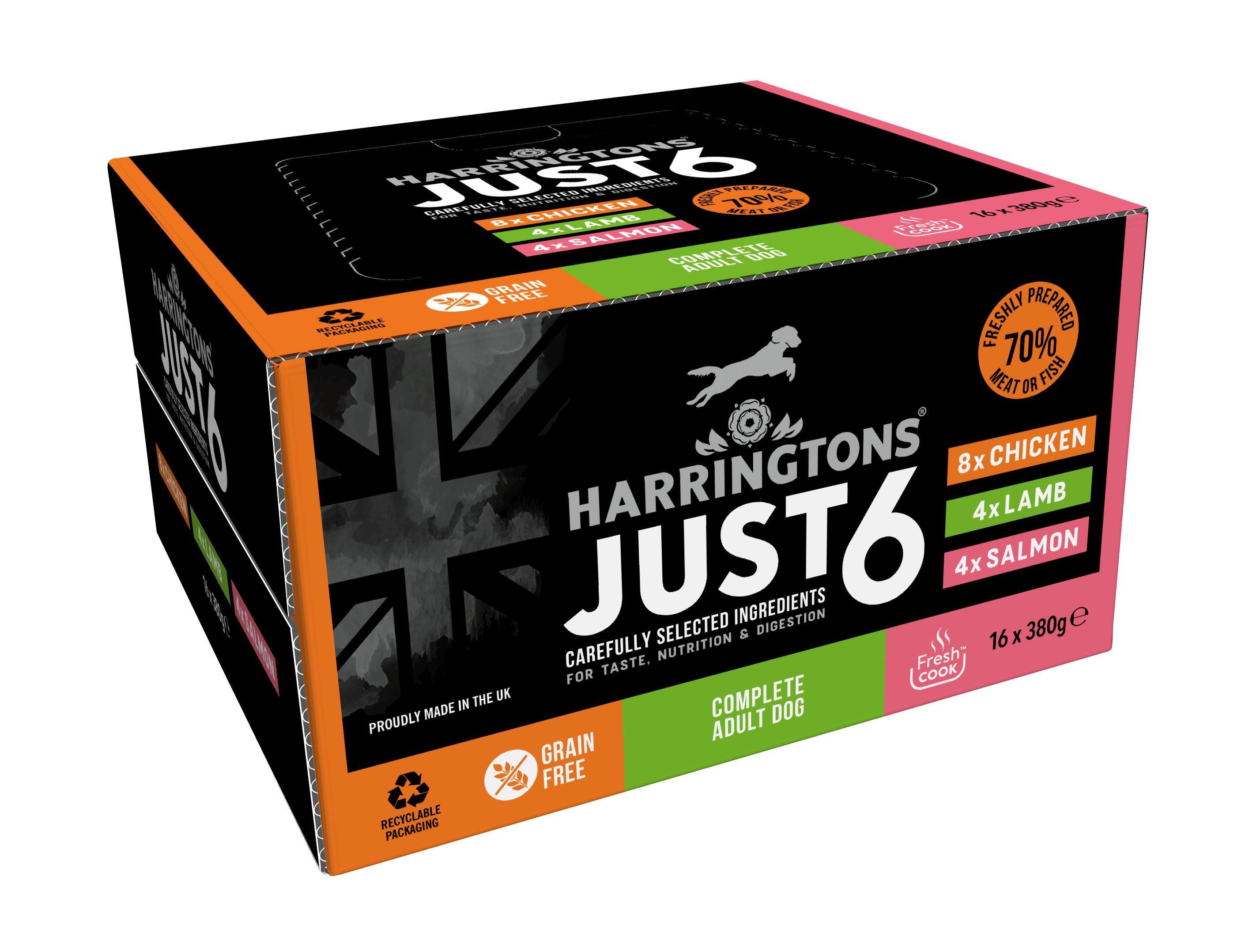 Harringtons Dog Just 6 Wet Mix 380g