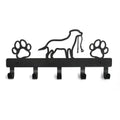 HelloYoung 5 Hooks Metal Paw Pet Dog Hanger Rack