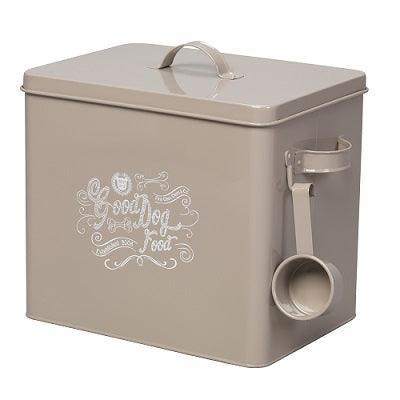 House of Paws Good Dog Food Tin Grey with Scoop