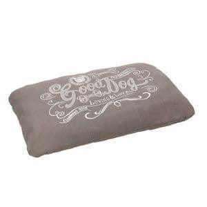 House of Paws Good Dog Linen Cushion S/M Grey