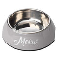 House of Paws Grey Meow 2 in 1 Cat Bowl