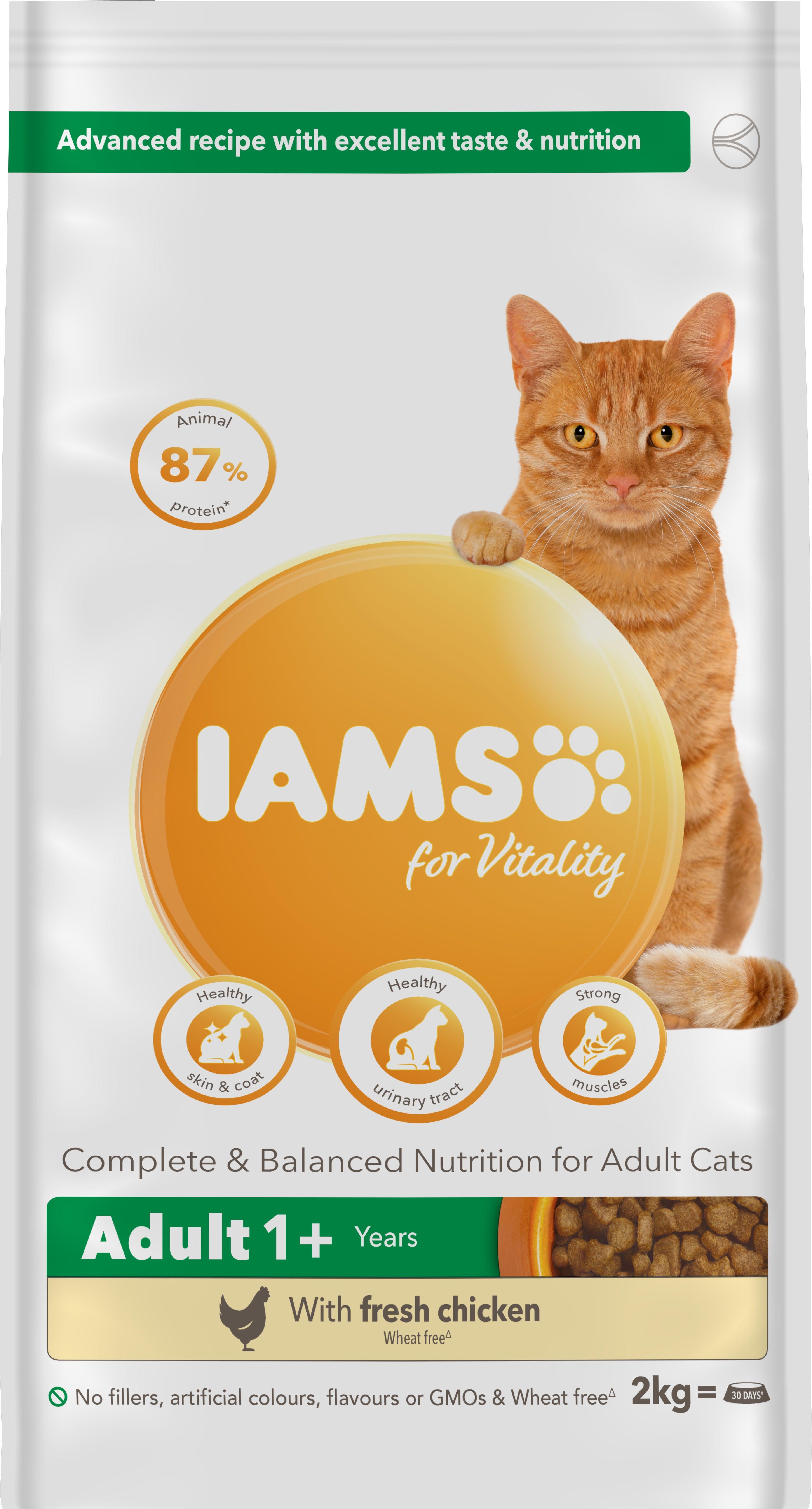 Iams Cat Adult Vitality Chicken 2kg