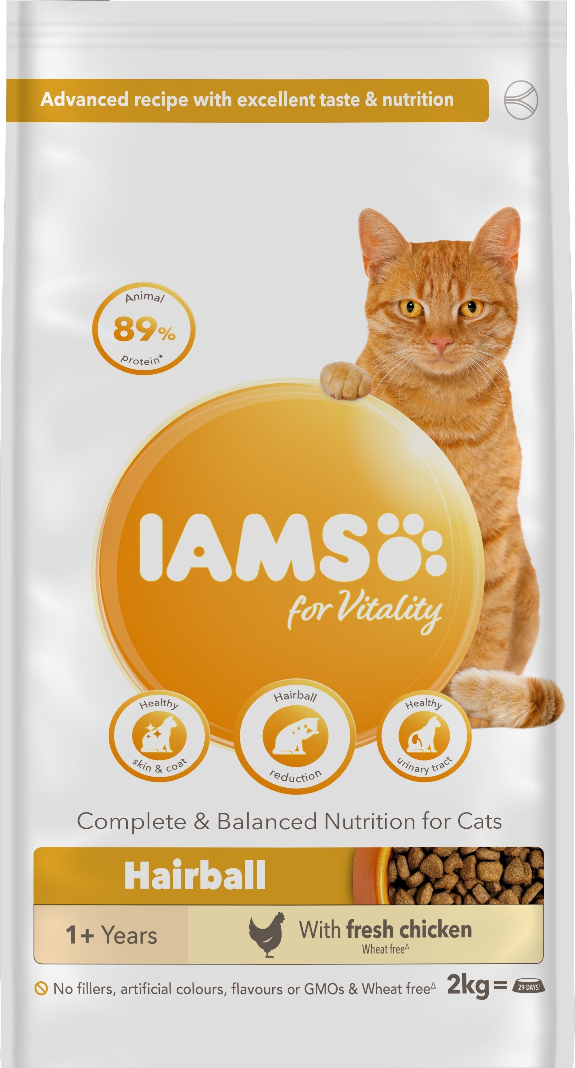 Iams Cat Adult Vitality Hairball C 2kg