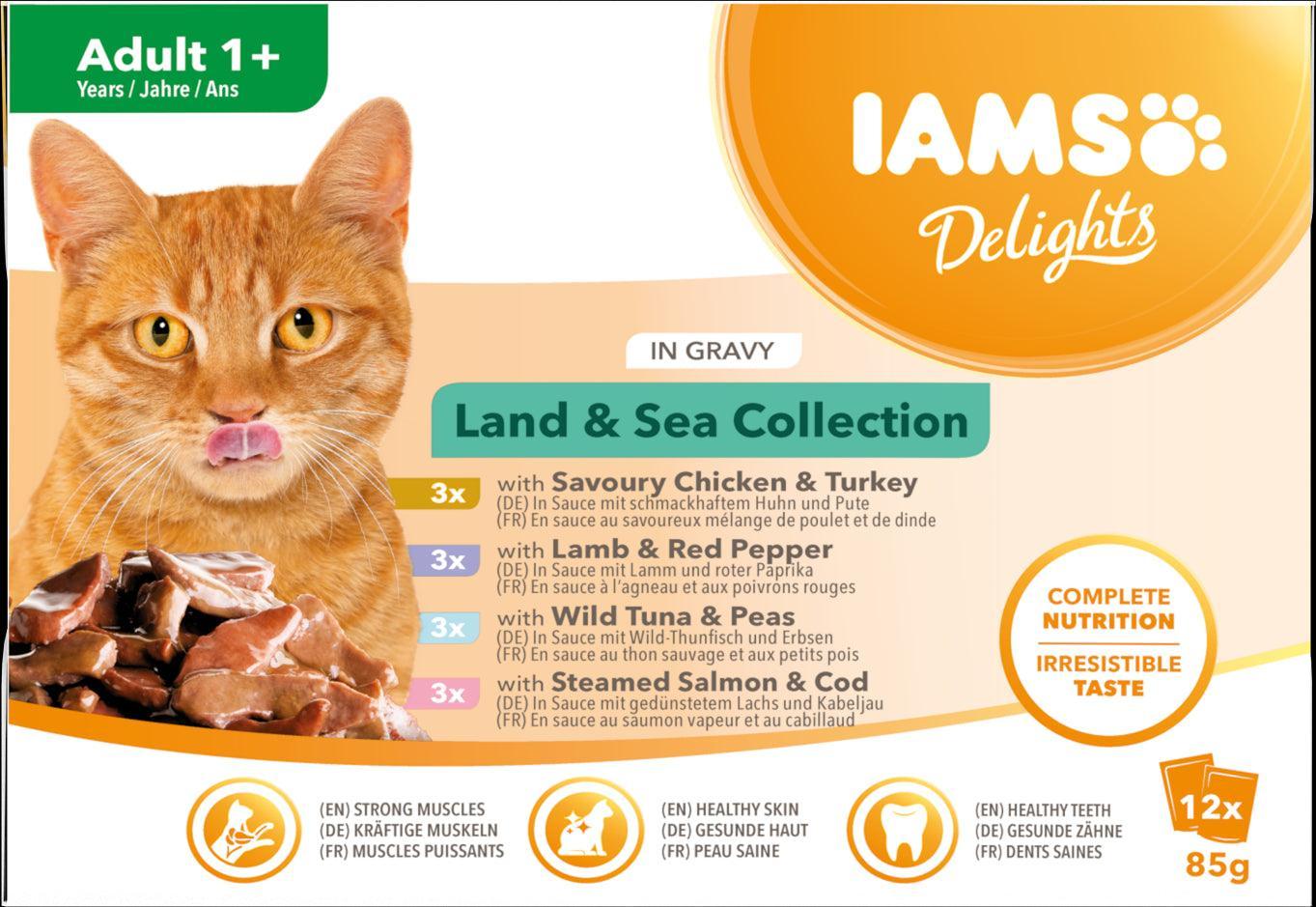 Iams Cat Delight Land&Sea Gravy 85g