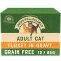 James Wellbeloved Grain Free Adult Cat Food Pouches Turkey in Gravy 12pk, 85g