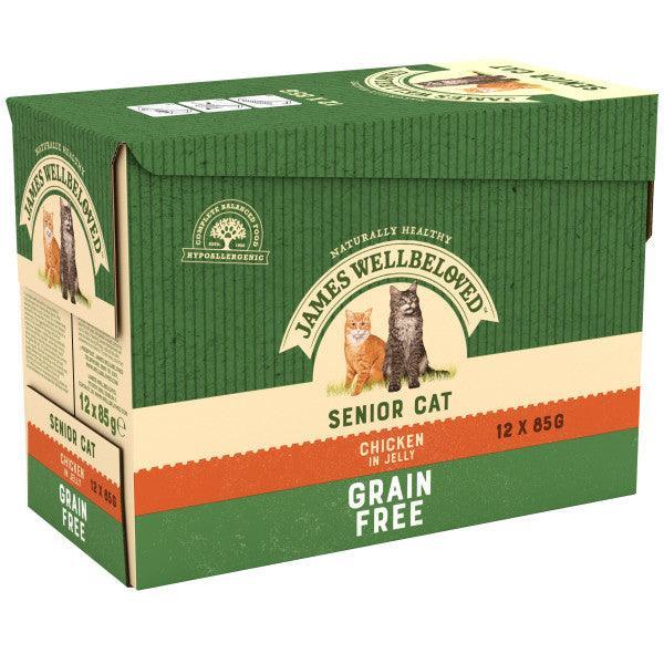 James Wellbeloved Senior Cat Grain Free Chicken in Jelly Pouches 85g