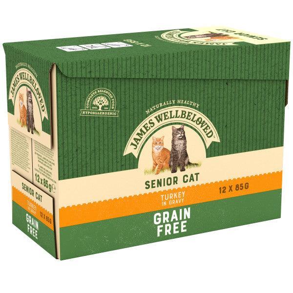 James Wellbeloved Senior Cat Turkey in Gravy Pouches 85g