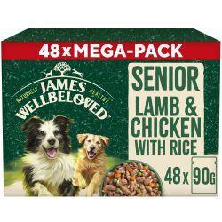 JAMES WELLBELOVED SENIOR DOG LAMB & CHICKEN IN GRAVY 48PK 90g