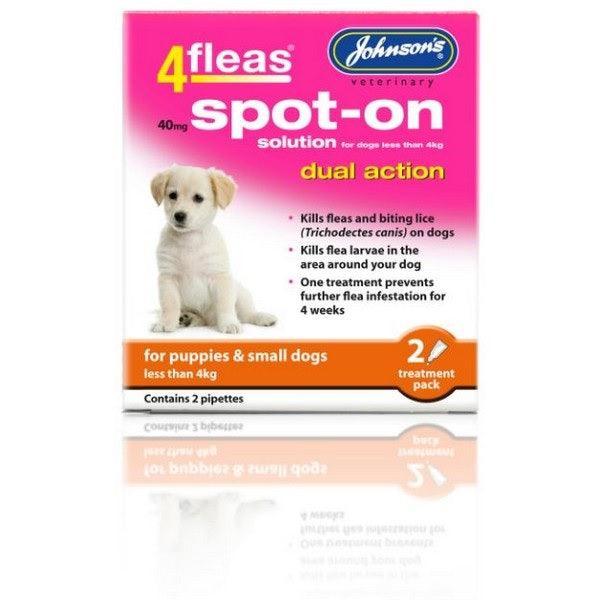 JVP 4Fleas Spot-On Puppies up to 4kg 2 pipettes