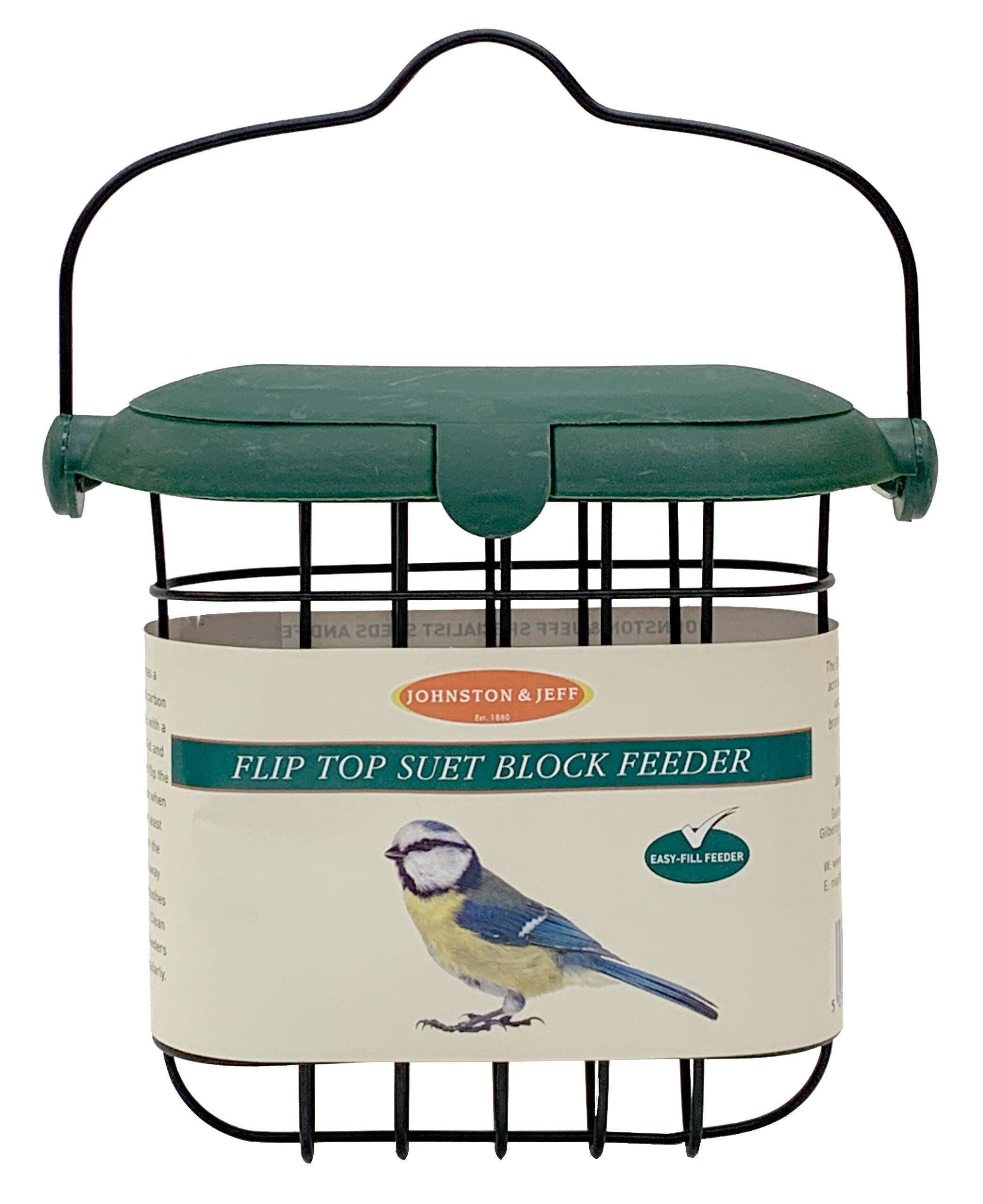 Johnston & Jeff Flip Top Suet Block Feeder 12cm