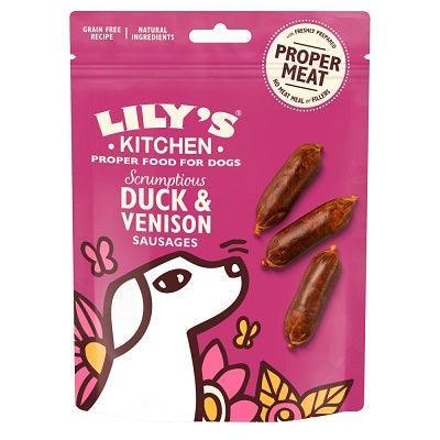 Lily's Kitchen Scrumptious Duck & Venison Sausages Dog Treats 70g