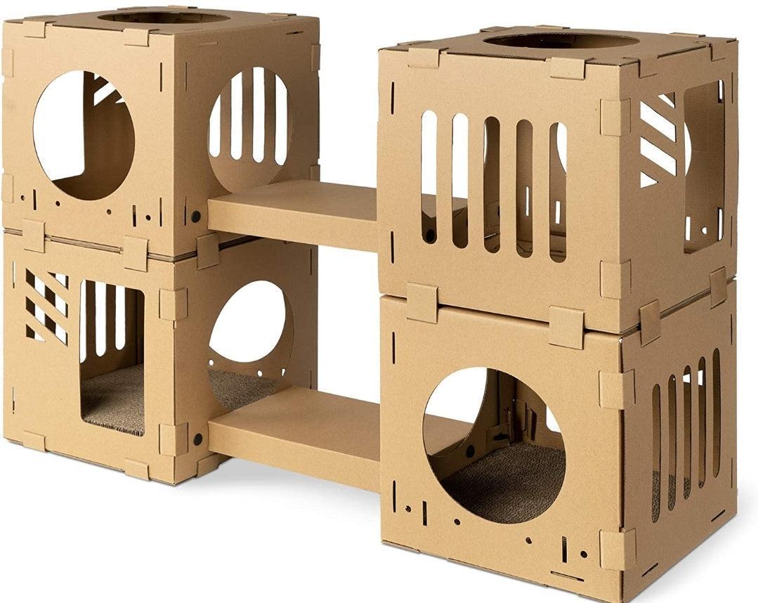 Modular Cardboard Cat & Rabbit House