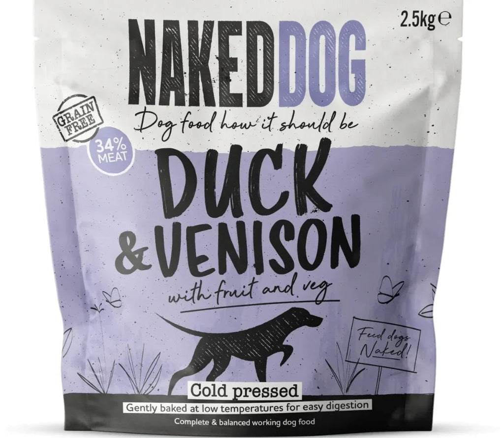 Naked Dog Premium Cold Pressed Duck and Venison – 2.5kg / 10kg