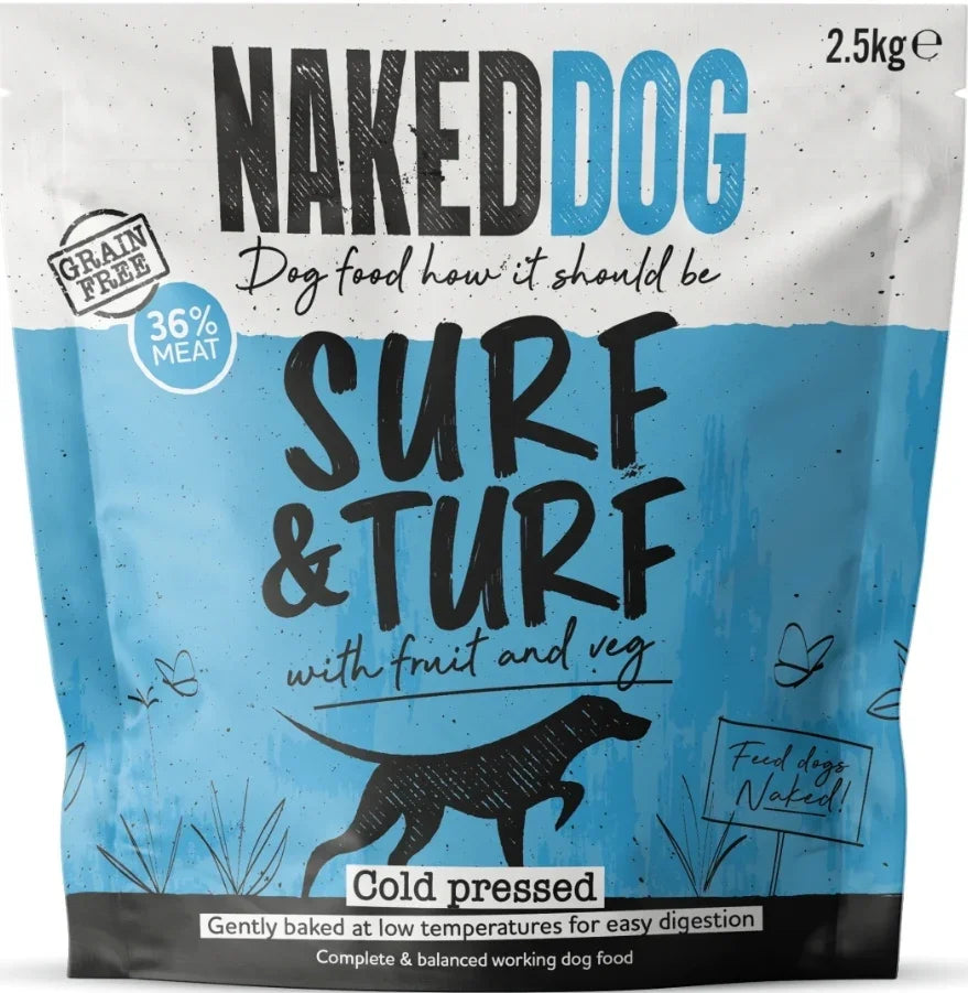 Naked Dog Premium Cold Pressed Surf & Turf – 2.5kg / 10kg