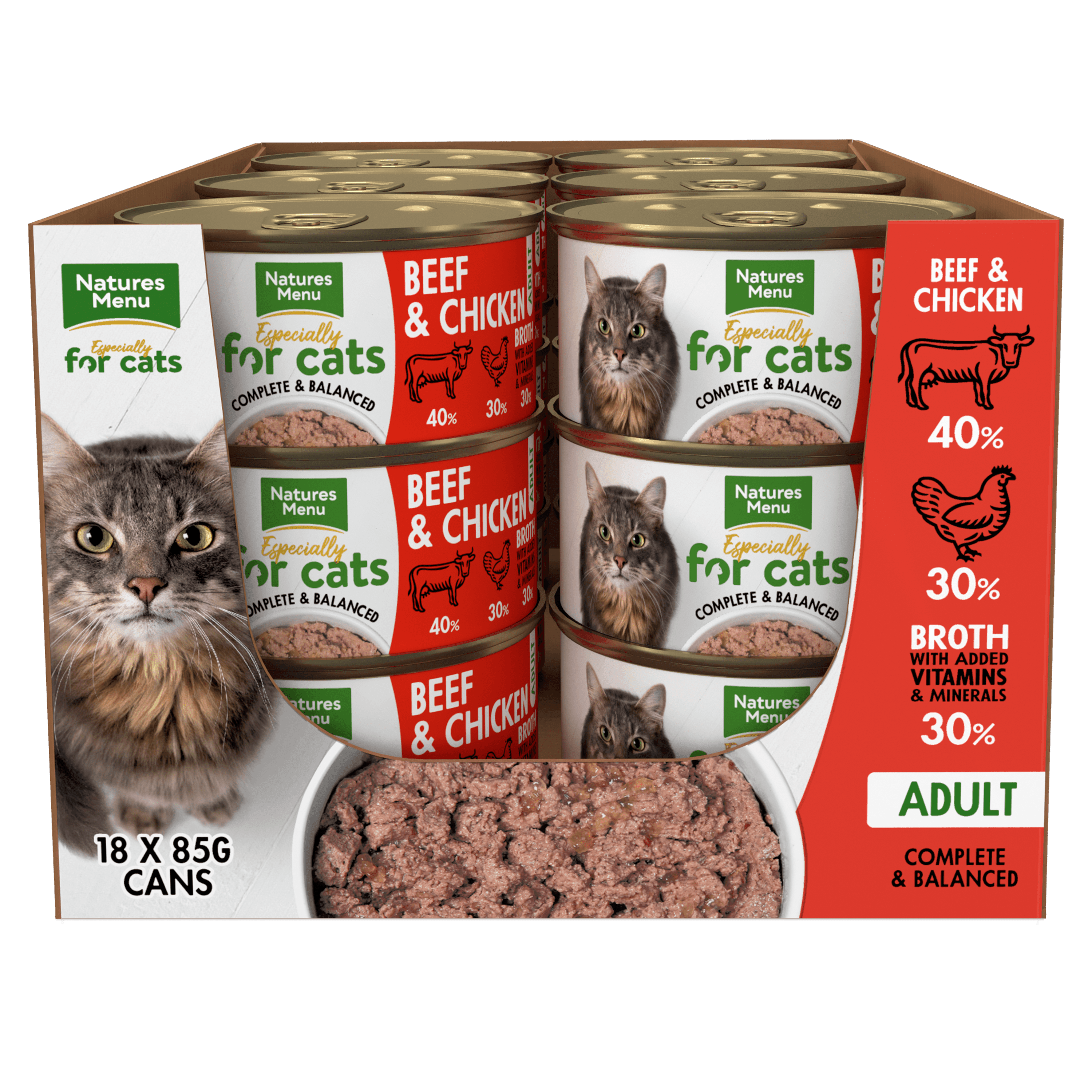 Natures Menu Cat Beef & Chicken Tins 85g
