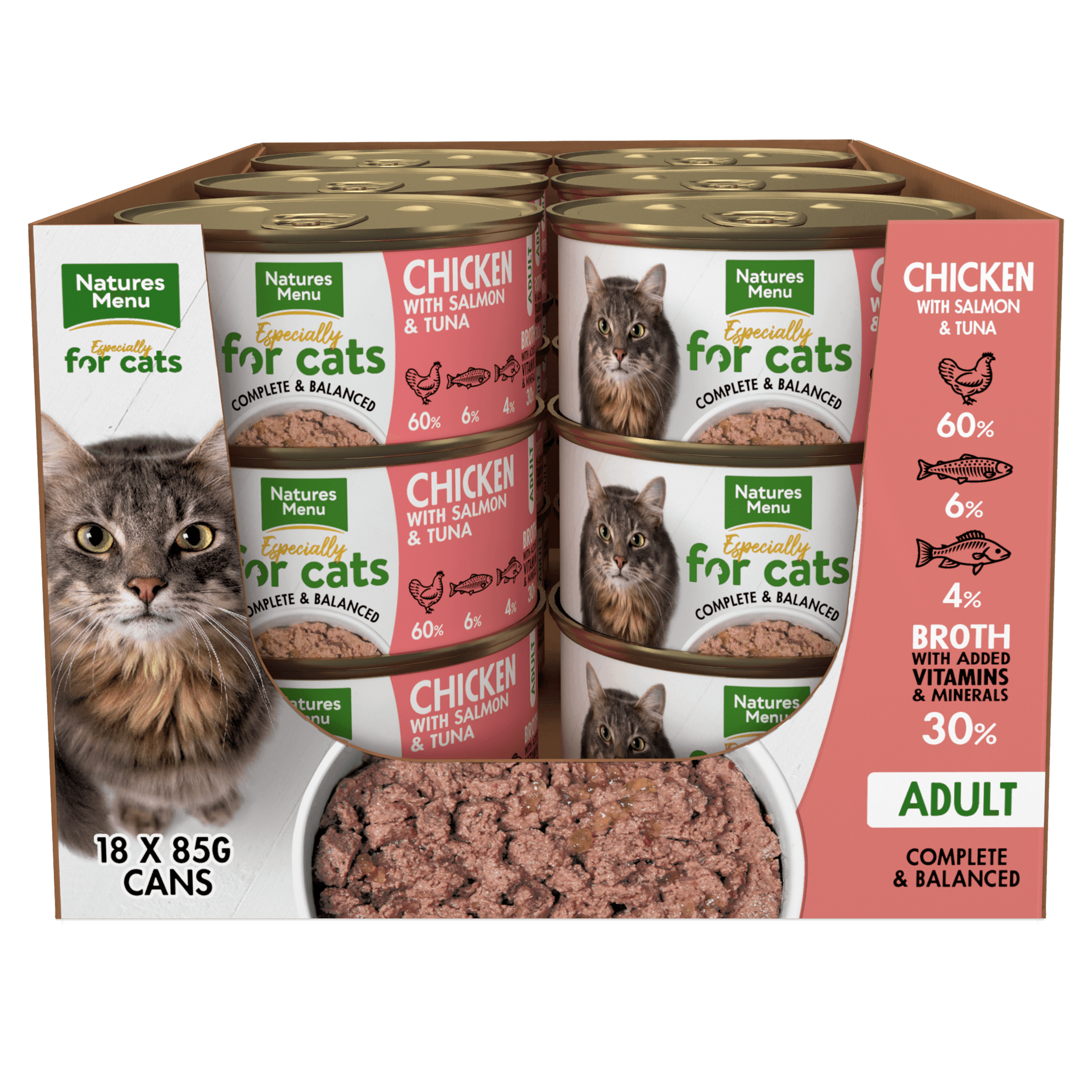 Natures Menu Cat Chick Salmon&Tuna Tins 85g