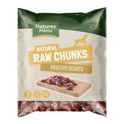 Natures Menu Natural Raw Poultry Heart Chunks, 1kg