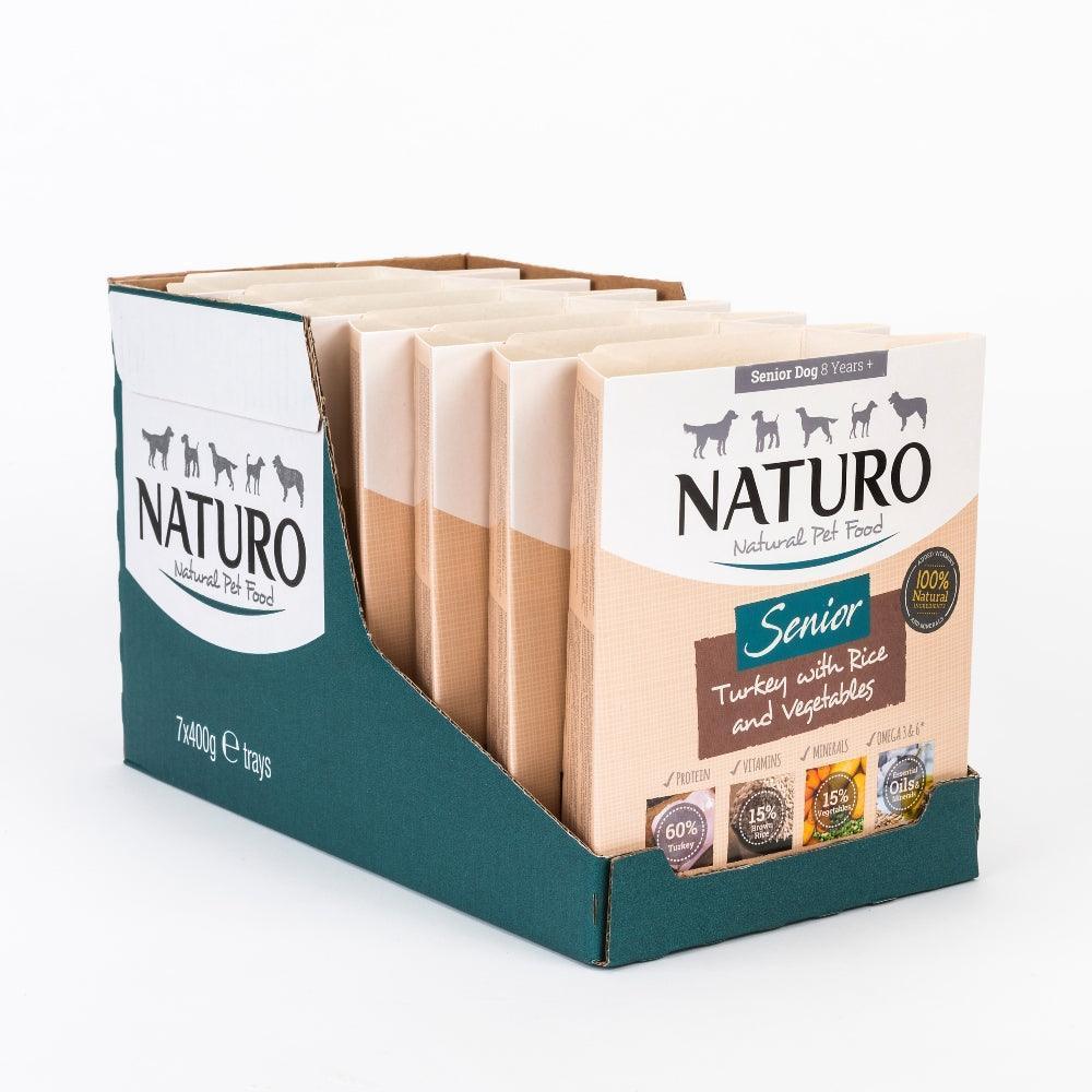 Naturo Senior Dog Turkey with Rice & Veg Tray 400g