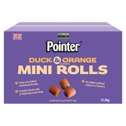 Pointer Duck & Orange Mini Rolls 12.5kg