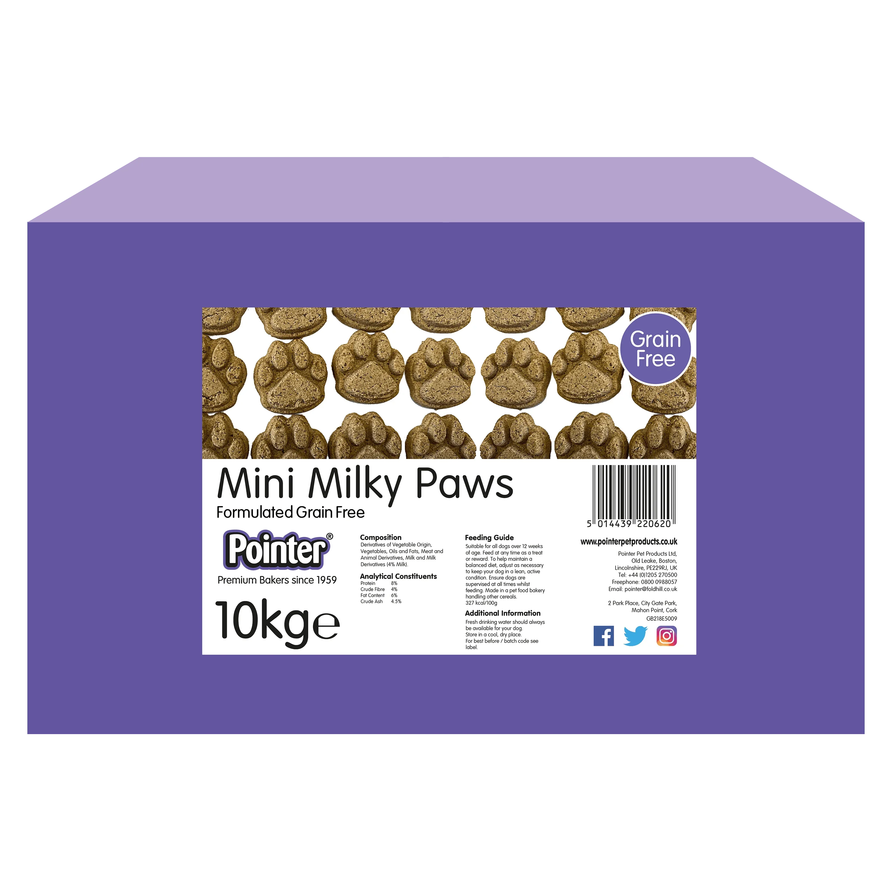Pointer Milky Mini Paws 10kg