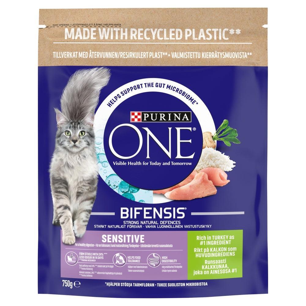 Purina One Adult Sensitive Cat Turkey & Rice 750g