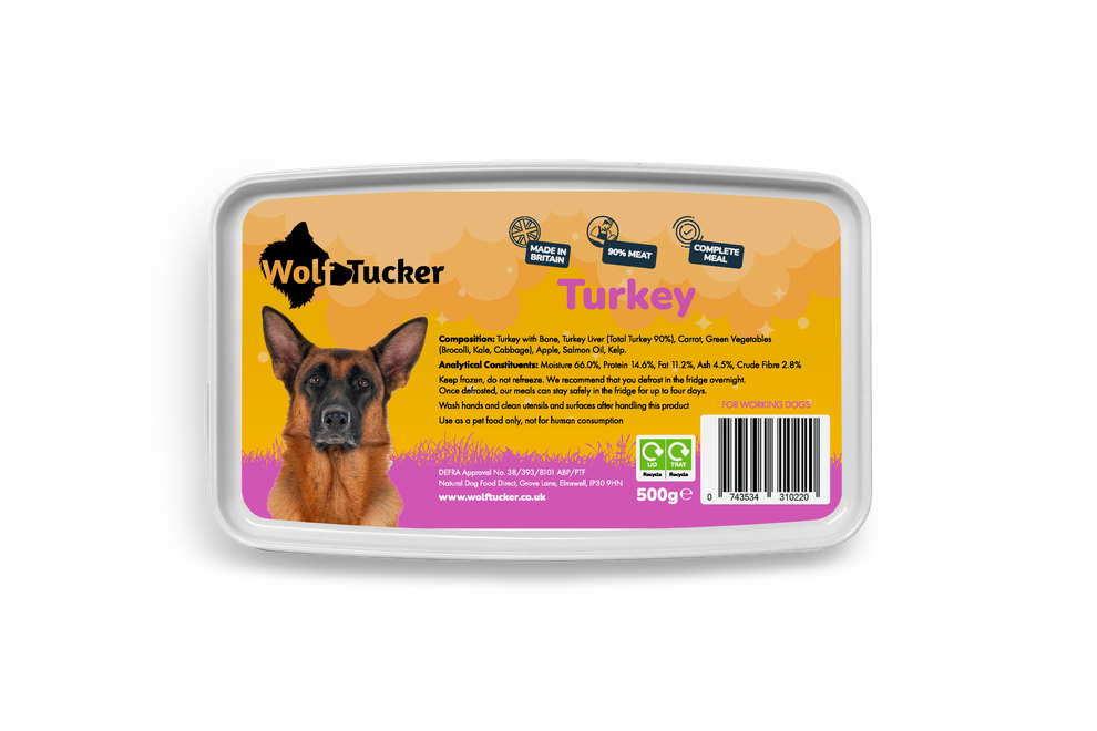 Wolf Tucker Working Dog Turkey Meal 1kg