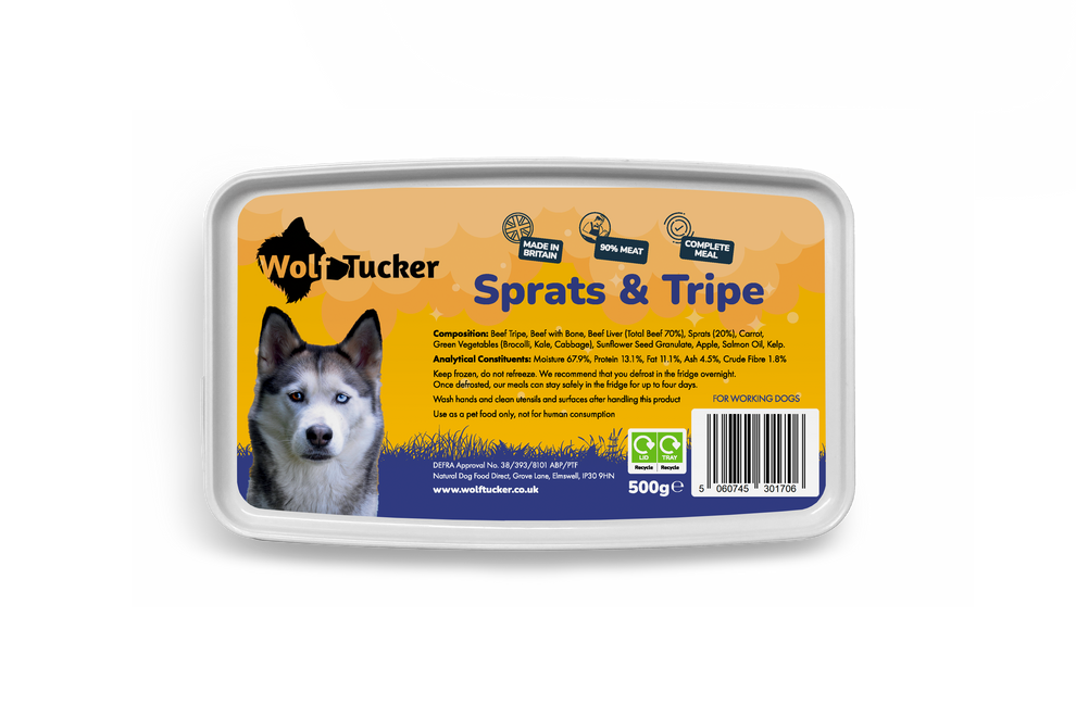 Wolf Tucker Working Dog Sprats & Tripe Meal 1kg