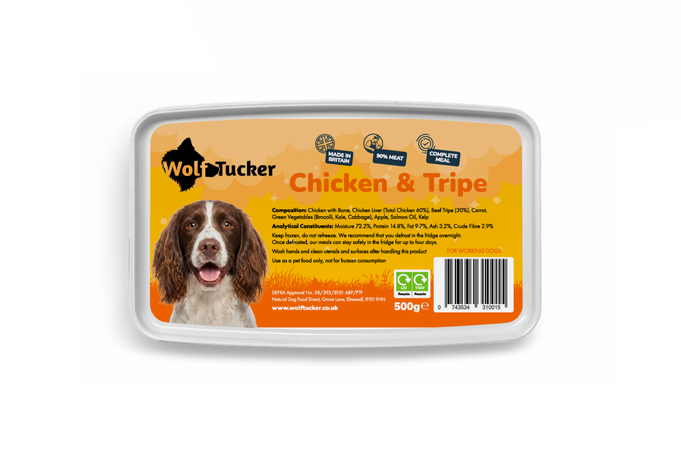 Wolf Tucker Working Dog Chicken & Tripe Meal 1kg