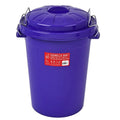 Red Gorilla Bin with Clip Lid Purple 50 litre