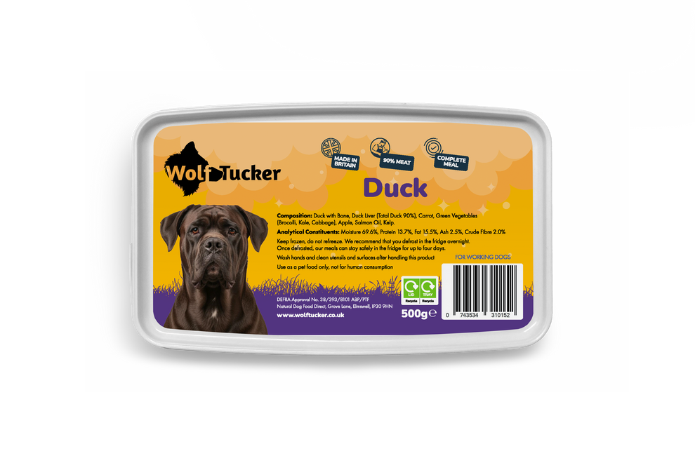 Wolf Tucker Working Dog Duck Meal 1kg