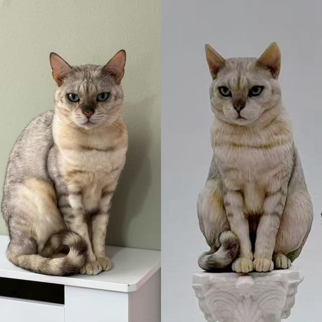 Custom Pet Sculpture Order | Handcrafted Dog & Cat Keepsake | Upload Your Photos