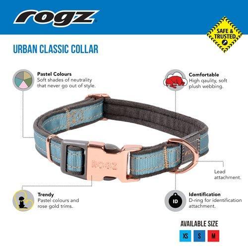 Rogz URBAN Classic Collar Turquoise Moon