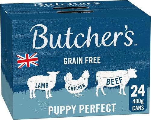 Butcher''s Puppy Perfect Dog Food Tins - 24 x 400g